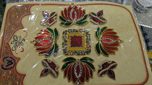 Rangoli lotus design