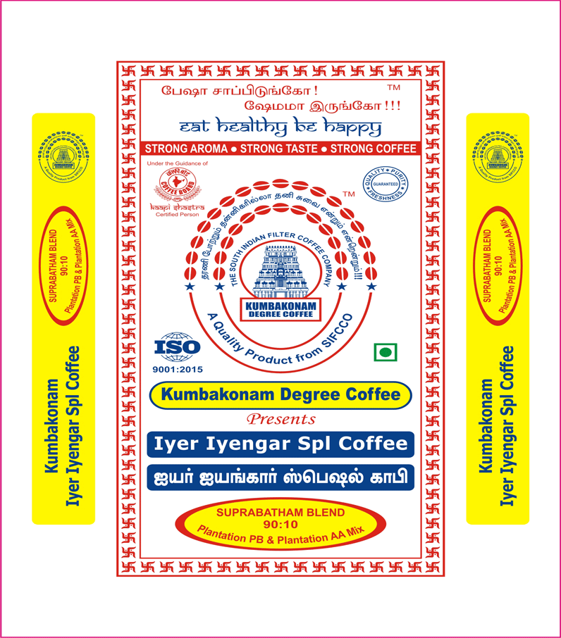 Kumbakonam Degree coffee powder (90:10) - $12 per 250 gms